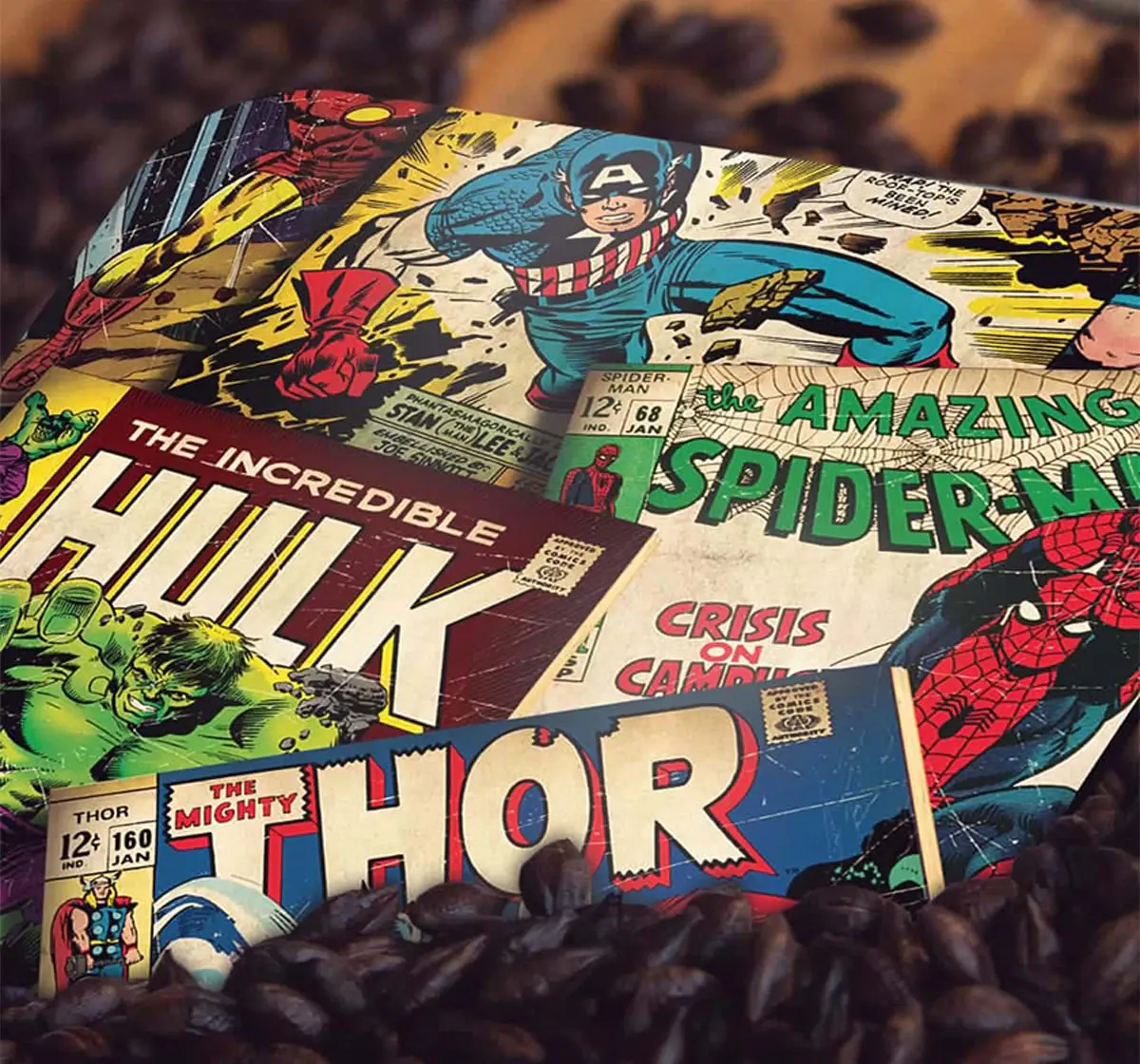 Macmerise Marvel Comics Collection Coaster Square Single, 6Y+