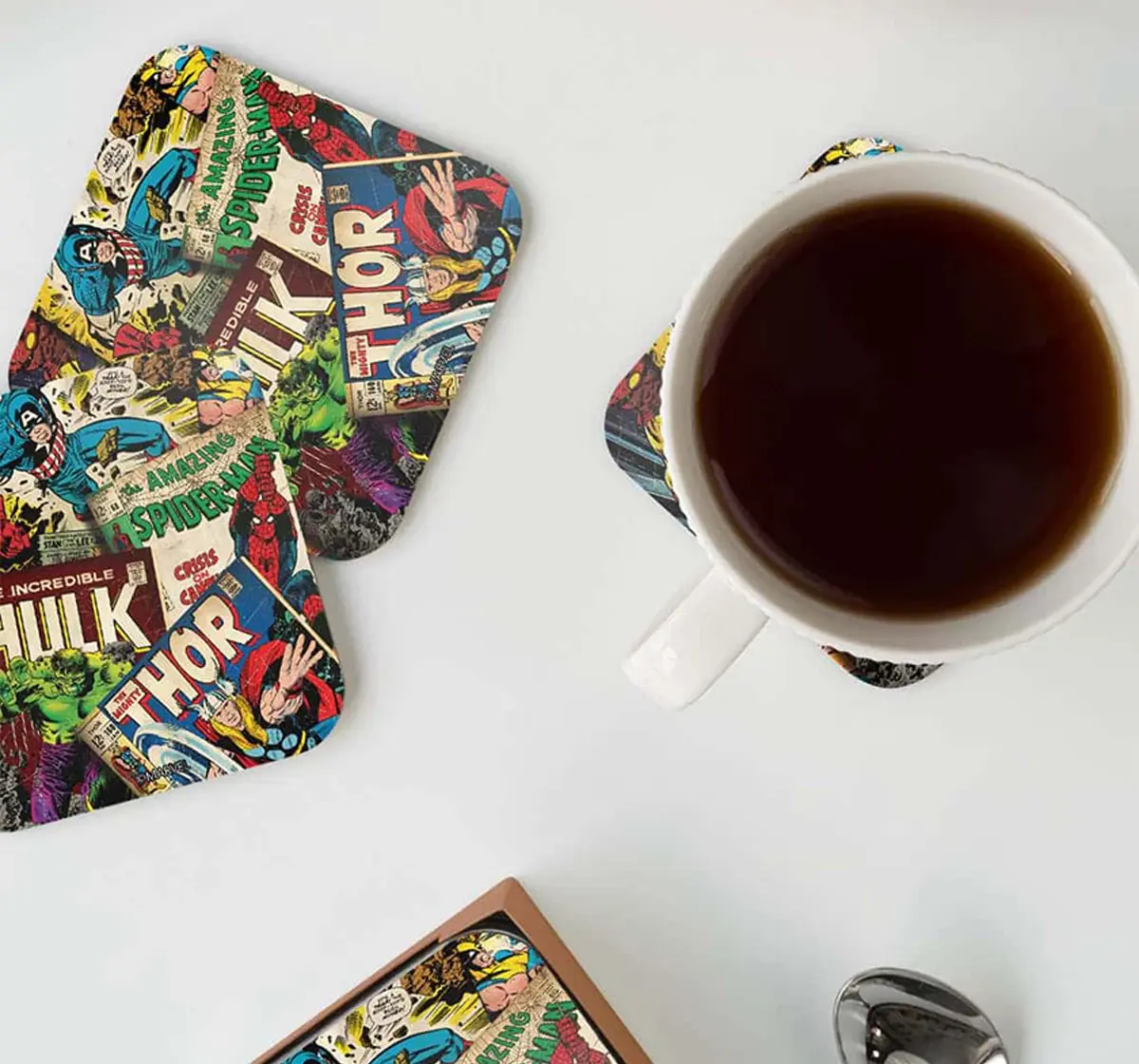 Macmerise Marvel Comics Collection Coaster Square Single, 6Y+