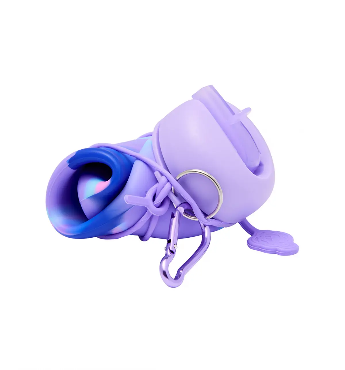 Smiggle Vivid Silicone Roll Up Drink Bottle 630ml Lilac, 3Y+