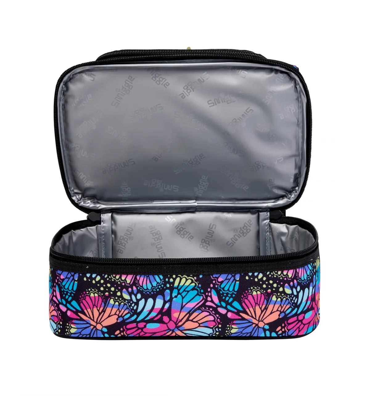 Smiggle Vivid Double Decker Lunchbox Black Mix, 3Y+