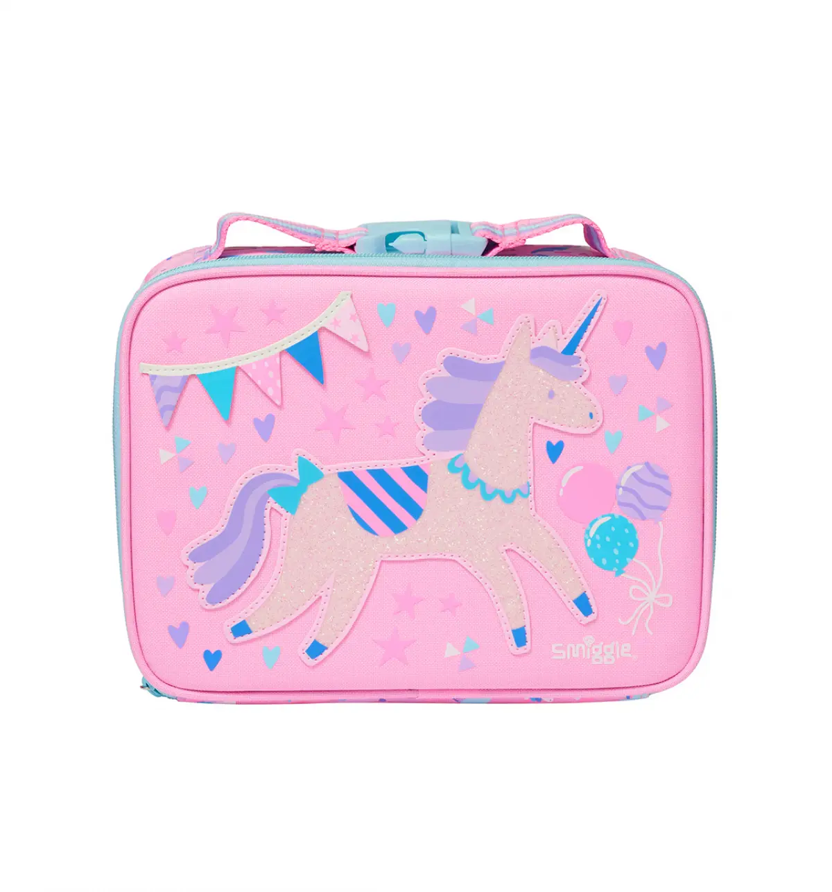 Smiggle Glide Teeny Tiny Square Lunchbox Pink, 3Y+
