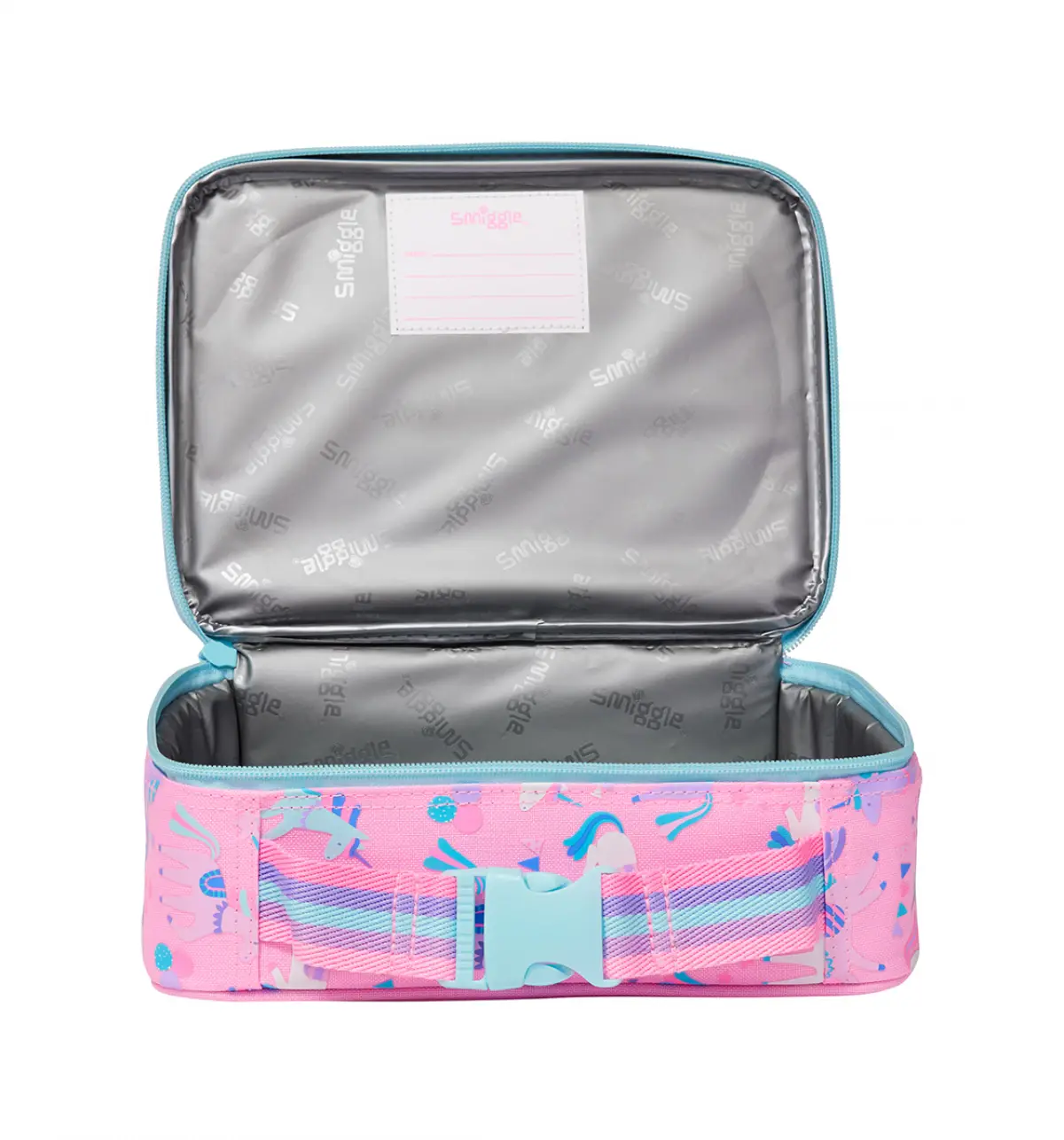Smiggle Glide Teeny Tiny Square Lunchbox Pink, 3Y+