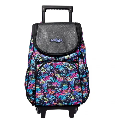 Smiggle Vivid Access Trolley Backpack Black Mix, 3Y+