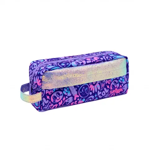 Smiggle Vivid Essential Pencil Case Lilac, 3Y+