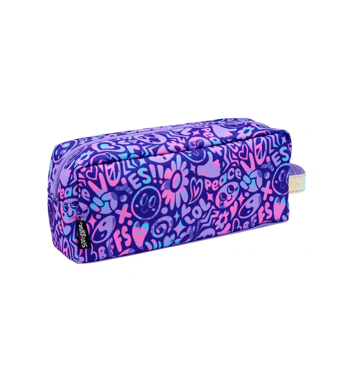 Smiggle Vivid Essential Pencil Case Lilac, 3Y+