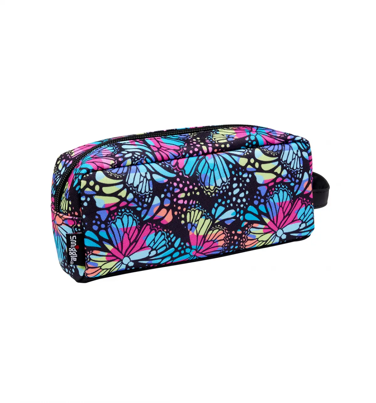 Smiggle Vivid Essential Pencil Case Black Mix, 3Y+