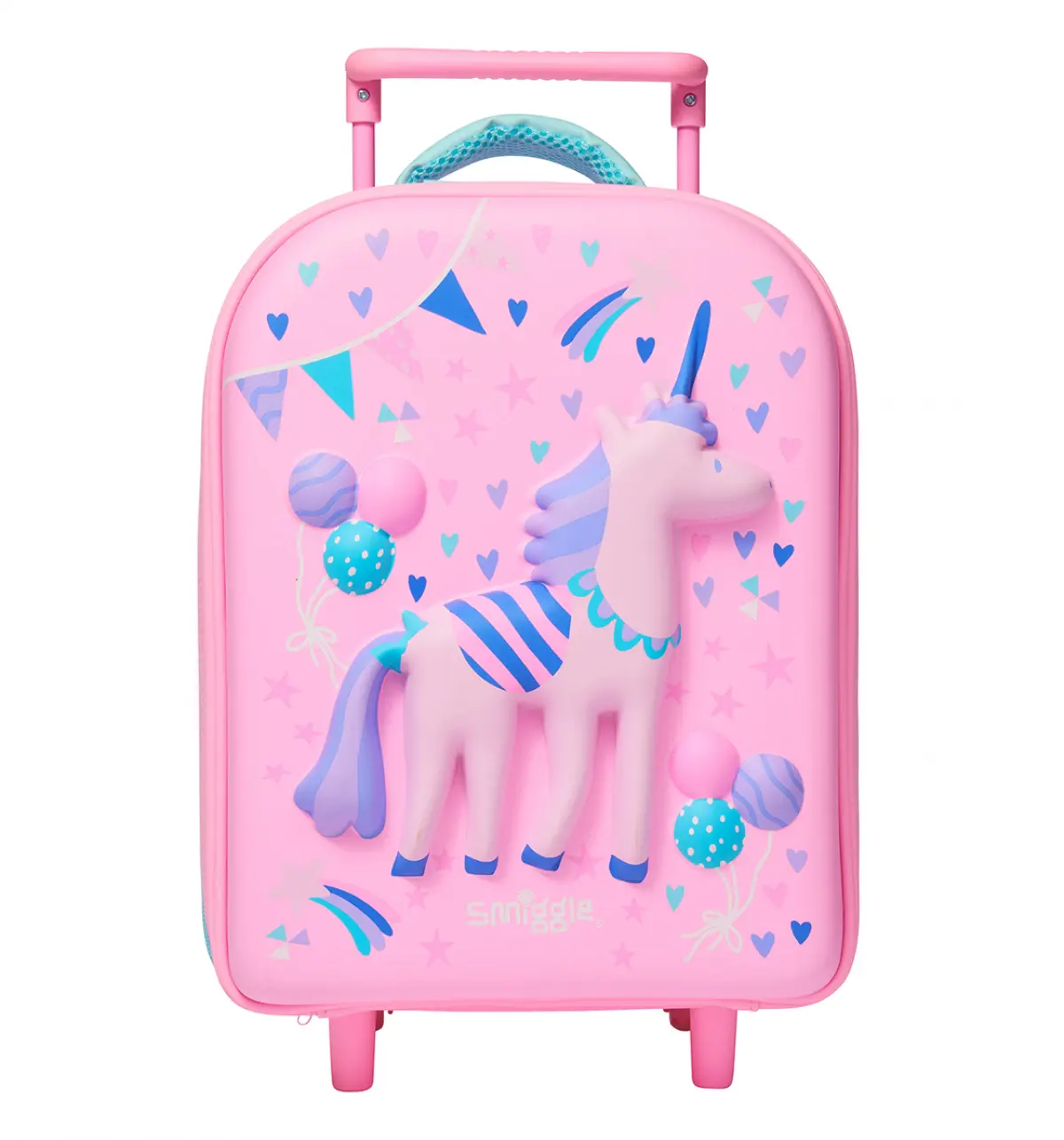 Smiggle Glide Teeny Tiny Hardtop Trolley Bag Pink, 3Y+