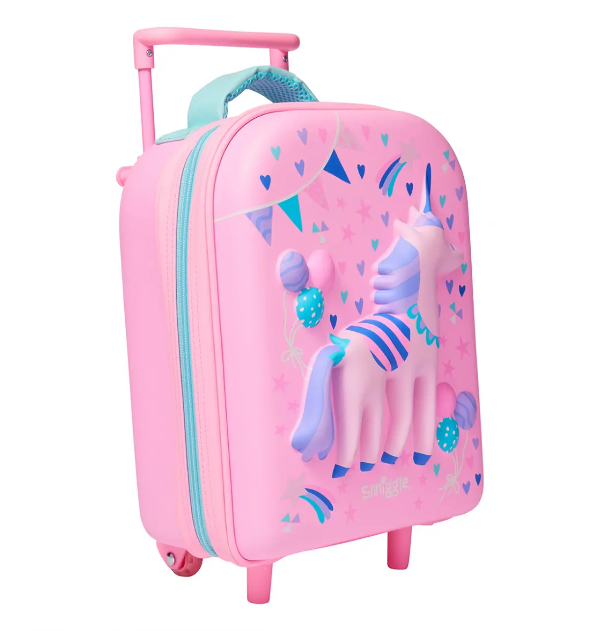 Smiggle Glide Teeny Tiny Hardtop Trolley Bag Pink, 3Y+