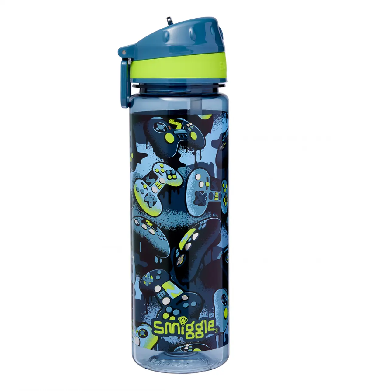 Smiggle Vivid Drink Up Plastic Drink Bottle Grey, 3Y+