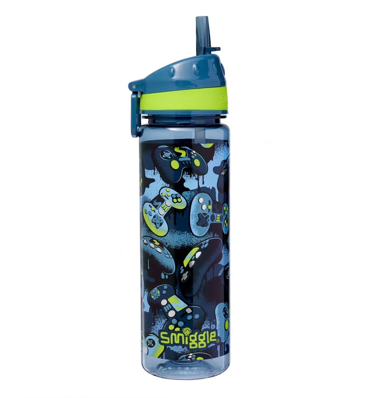 Smiggle Vivid Drink Up Plastic Drink Bottle Grey, 3Y+