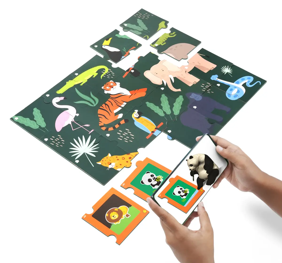 Playshifu Animals Of The Jungle - Wildlife Puzzle Flashcards