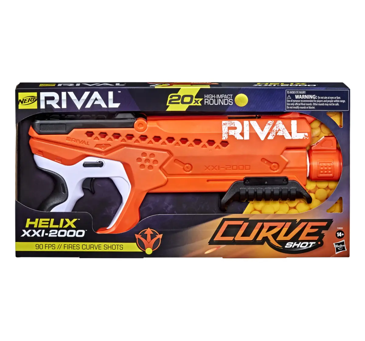 Nerf Rival Curve Shot, Helix XXI-2000 Blaster, 14Y+