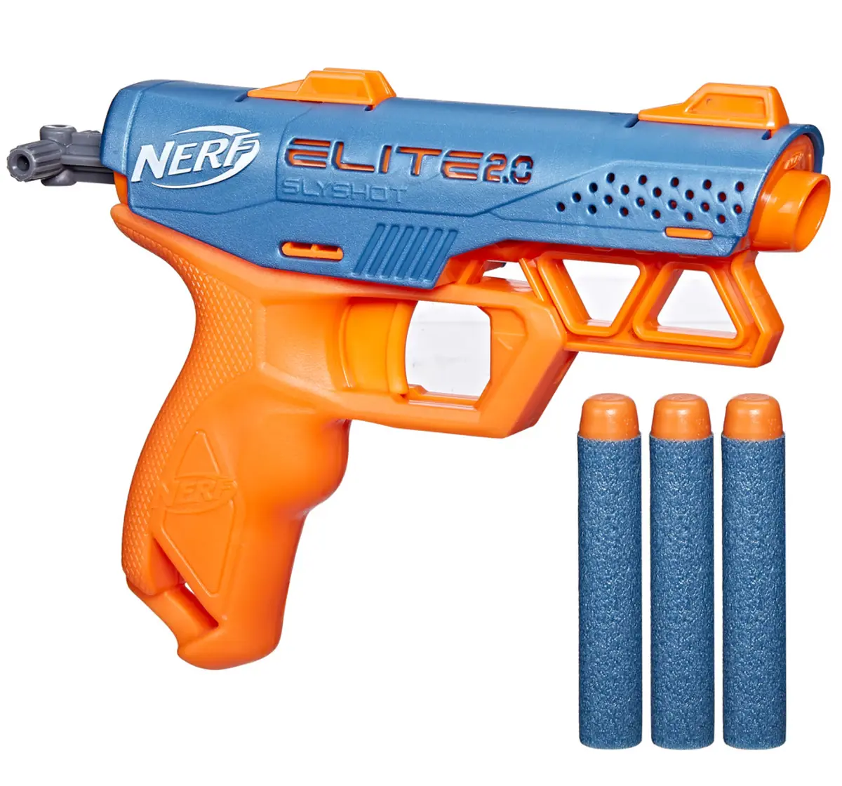 Nerf Elite 2.0 Slyshot Blaster, 2 Dart StorAge, 3 Nerf Elite Darts, Pull To Prime Handle, Toy Foam Blaster, 8Y+