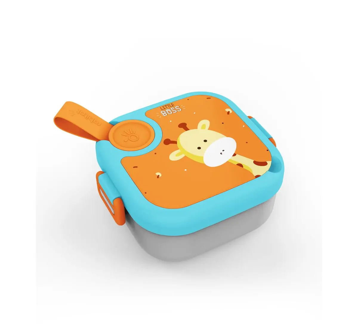 Rabitat Lunchmate Mini Stainless Steel Lunch Box with Spoon Little Boss 500 ml For Kids of Age 3Y+, Multicolour