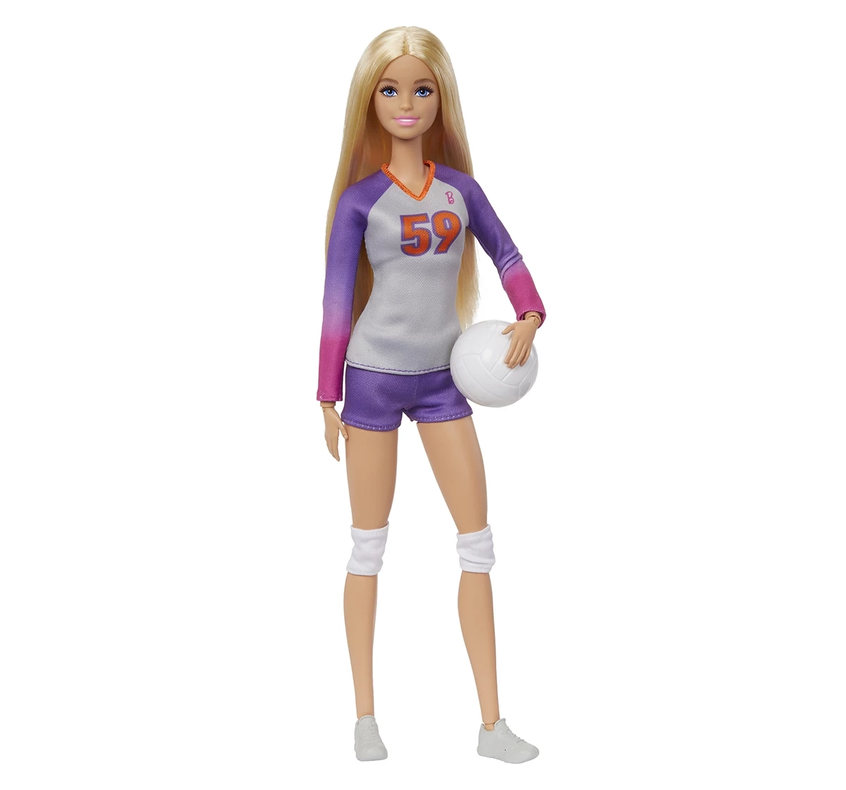 Barbie Doll & Accessories, Made to Move Career Volleyball Player Doll with Uniform and Ball, Kids for 3Y+, Multicolour, Assorted