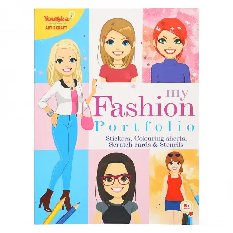 Youreka Art & Craft My Fashion Portfolio Kit, 6Y+, Multicolour