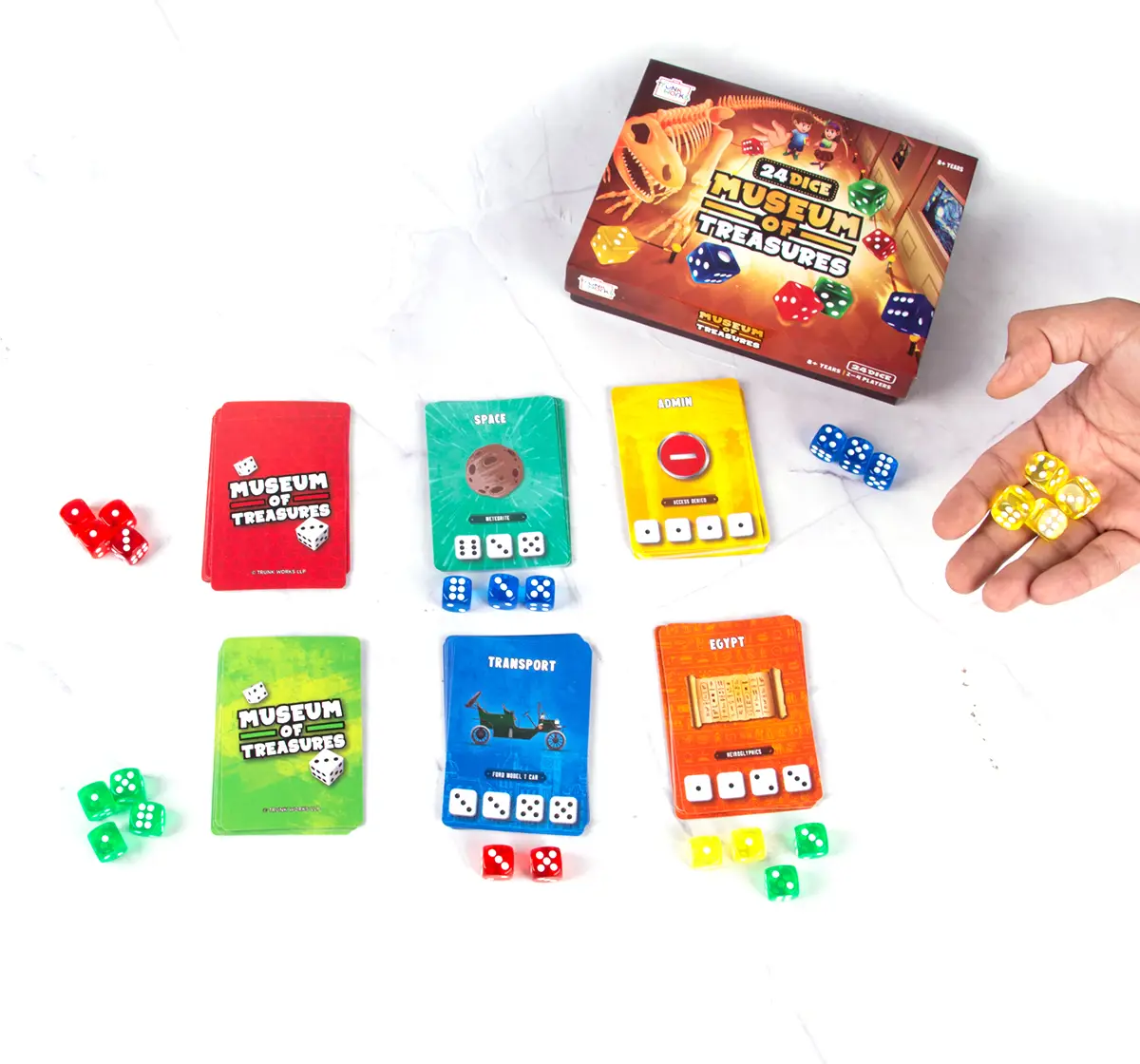 Trunk Works Museum Of Treasures - A Family Dice Game, Roll 6 dice and strategizse to win, 8Y+