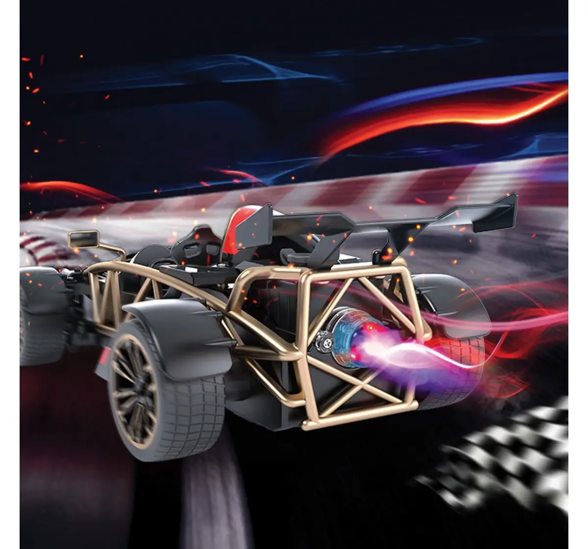Playzu R/C Car Die-Cast Spray R/C Sports - Bk Black 6 Years+