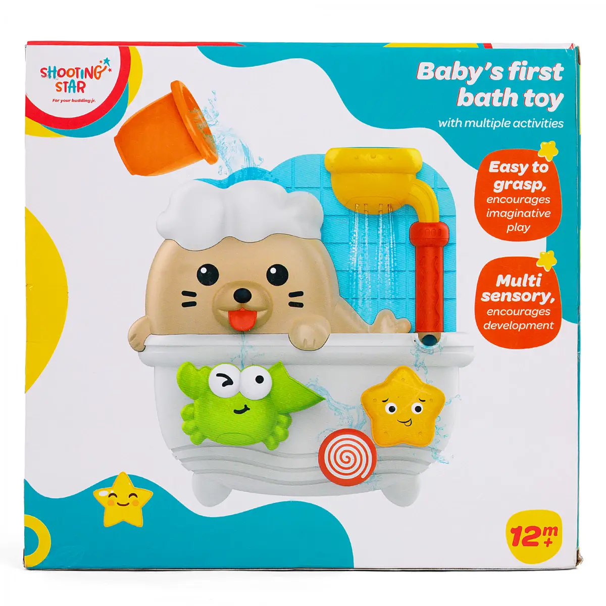 Shooting Star Baby's First Bath Toy with Multiple Activities, 12M+, Multicolour