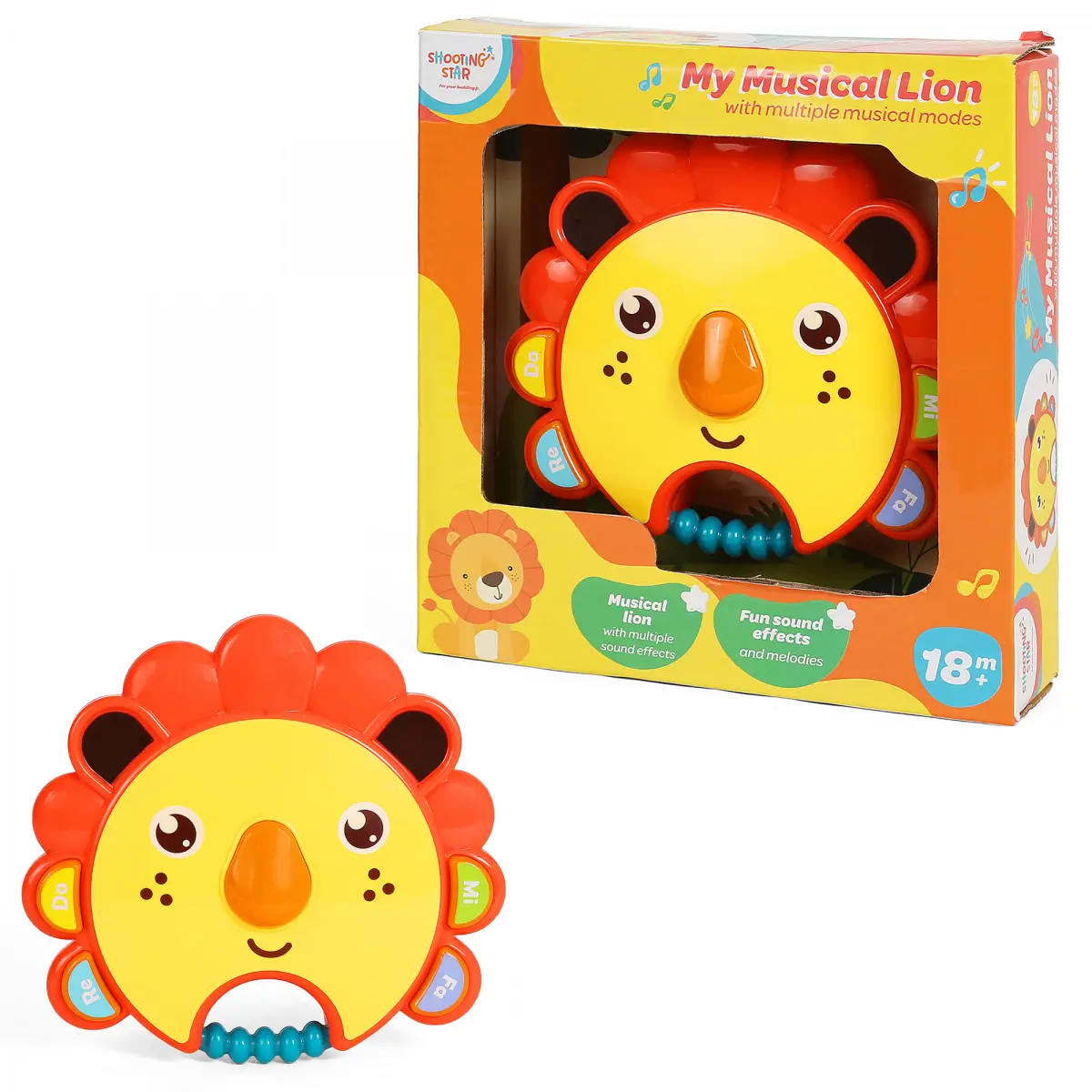 Shooting Star Musical Lion with Multiple Musical Modes, 18M+, Multicolour