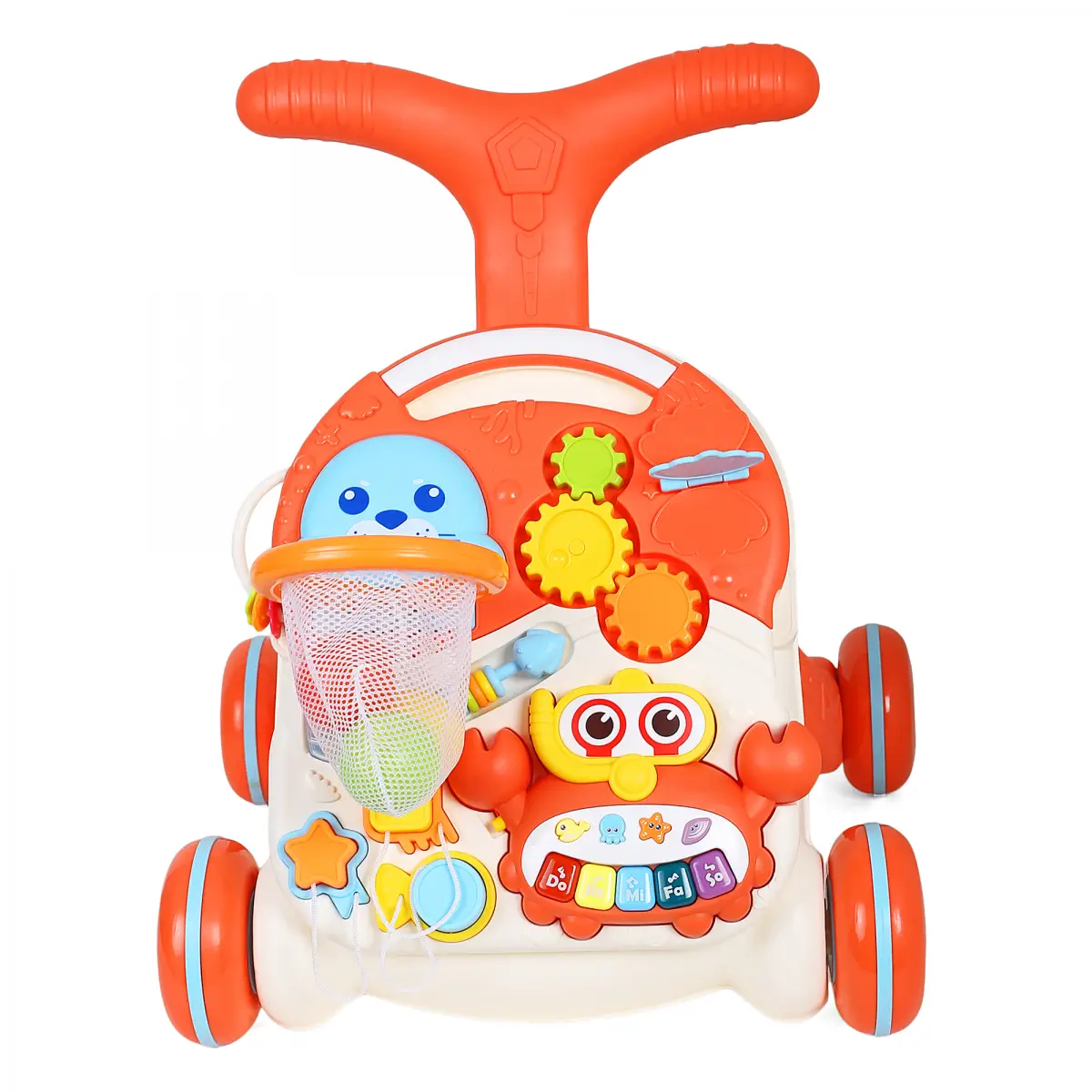 Shooting Star 2in1 Walker & Activity Table, Detachable Toys, 12M+, Multicolour