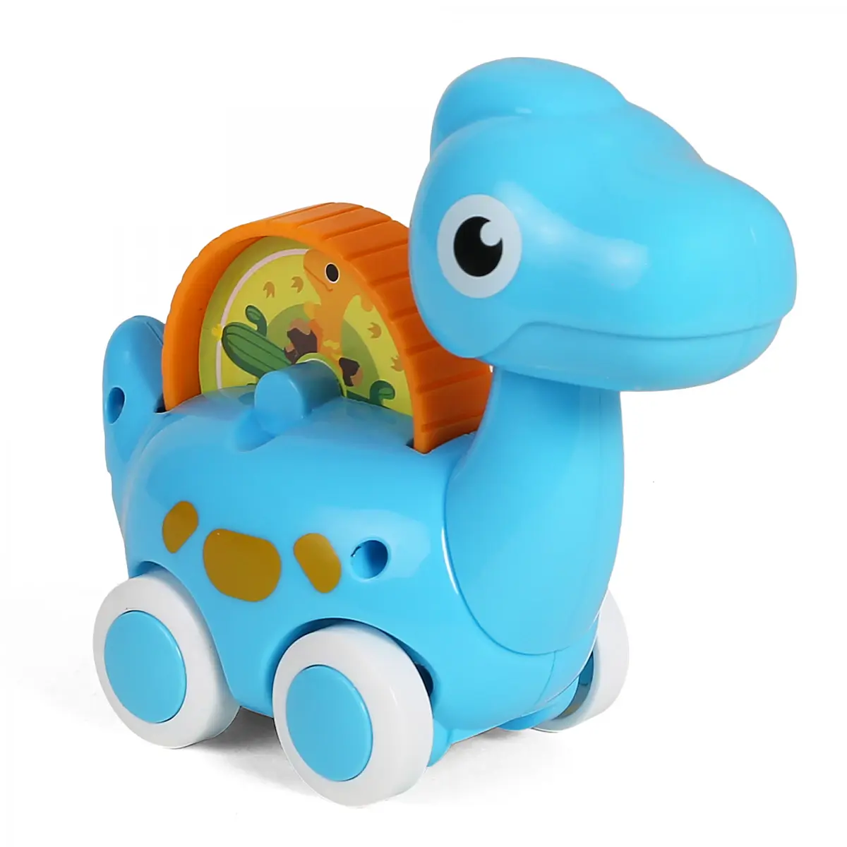 Shooting Star Dinosaur Car Free Wheel Play, Push & Pull Toys for Kids, 12M+, Blue