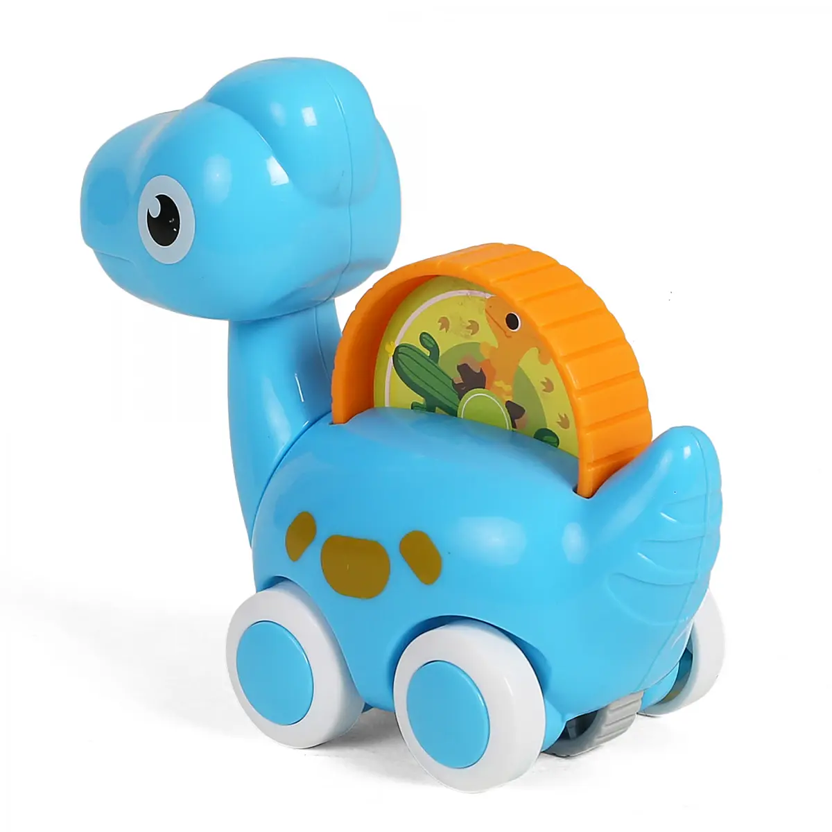 Shooting Star Dinosaur Car Free Wheel Play, Push & Pull Toys for Kids, 12M+, Blue