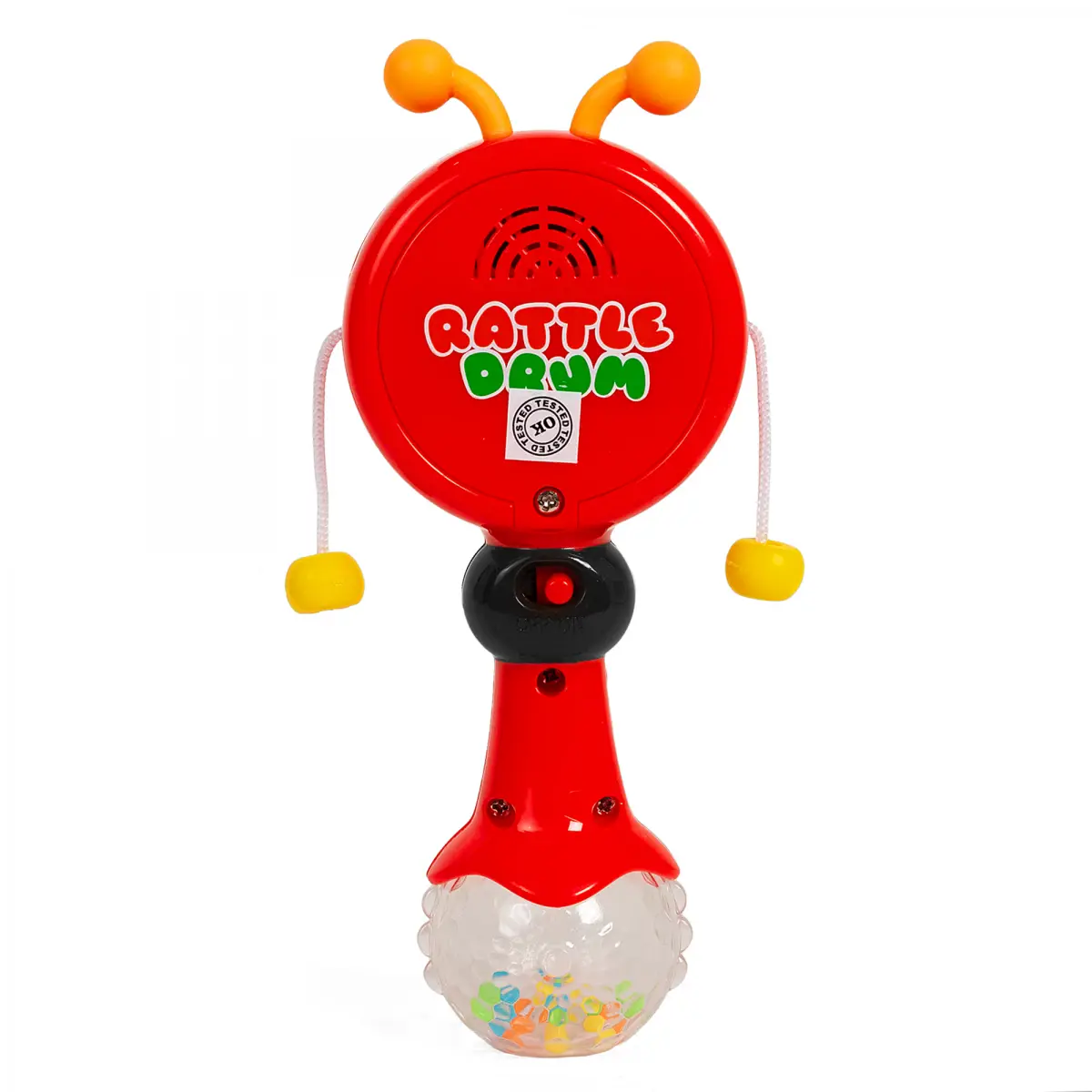 Shooting Star Rattle Drum, 6 Music Mode, 12M+, Red