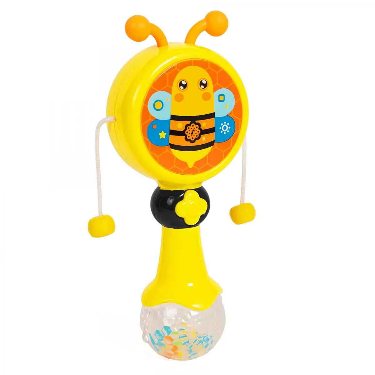 Shooting Star Rattle Drum, 6 Music Mode, 12M+, Yellow