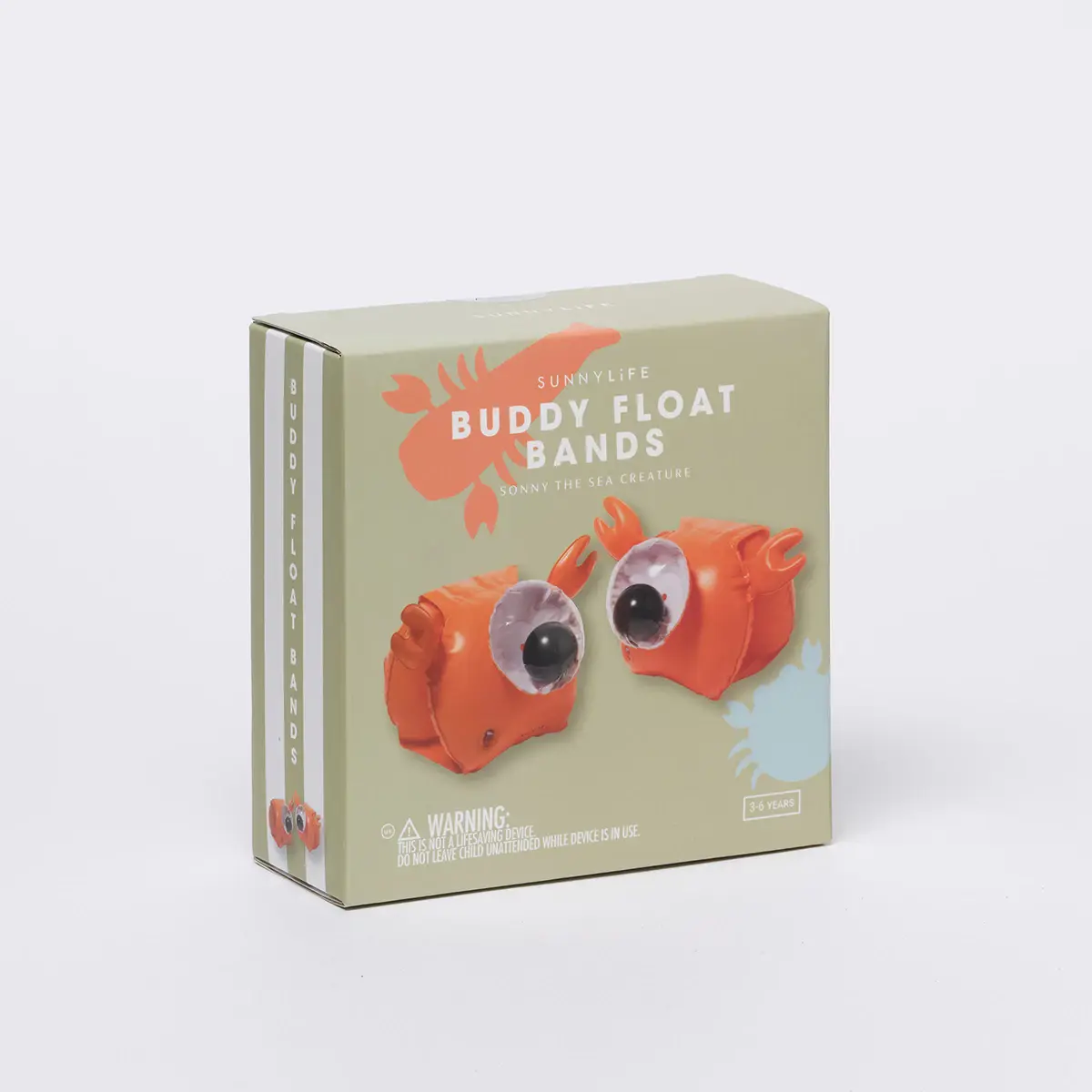 SUNNYLiFE Buddy Float Bands Sonny The Sea Creature Neon Orange, Inflatables, 3Y+
