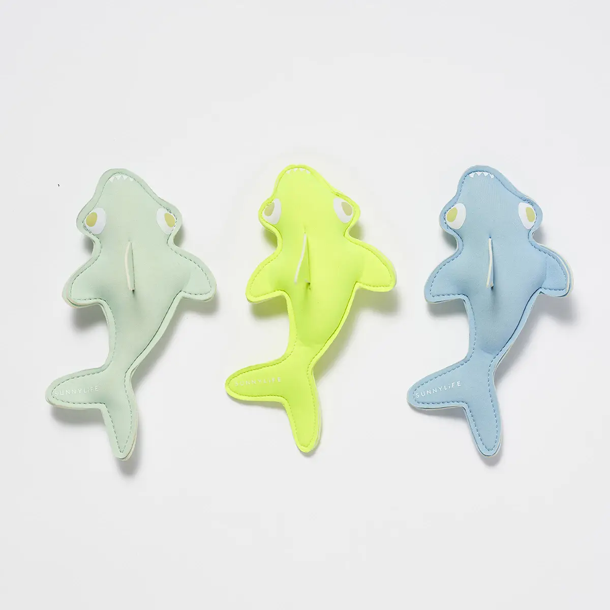 SUNNYLiFE Dive Buddies Shark Tribe Blue Neon Citrus, Beach Toys, 1Y+
