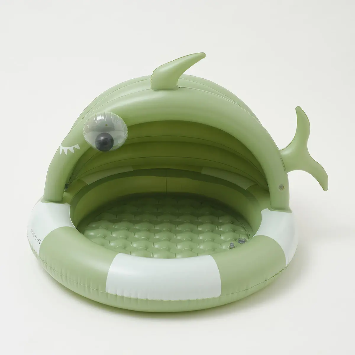 SUNNYLiFE Kiddy Pool Shark Tribe Khaki, Inflatables, 12M+