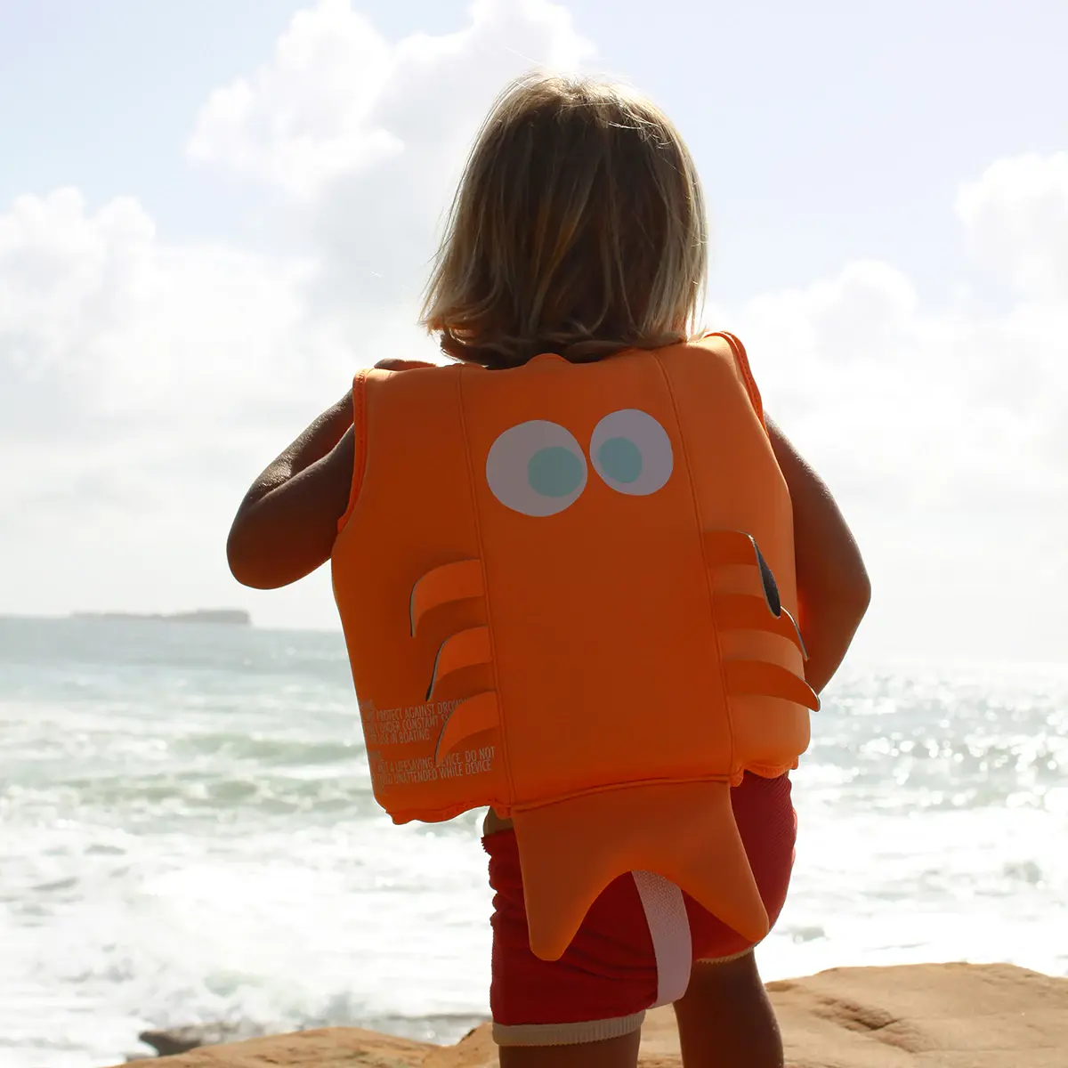 SUNNYLiFE Swim Vest 2-3 Sonny The Sea Creature Neon Orange, Sports Accessories, 3Y+