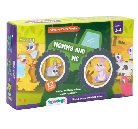 Bloomingo Mom And Me Happy Farm Family Puzzle, 2Y+