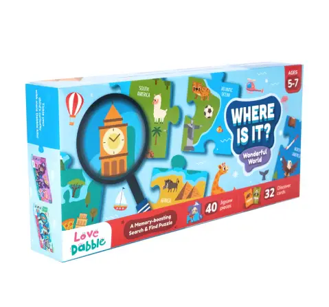 Bloomingo Where Is It Wonderful World Puzzle, 5Y+