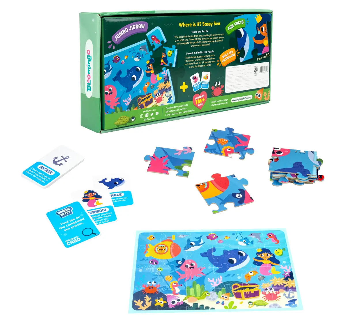 Bloomingo Where Is It ? - Search & Find Puzzle Game for Kids | Jigsaw Puzzle with Fun Fact Cards