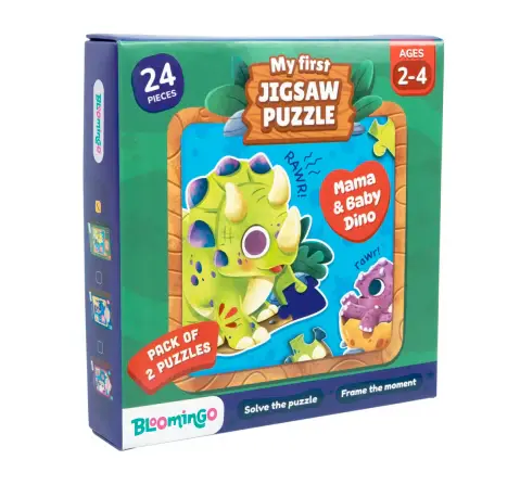 Bloomingo My First Puzzle Mama And Baby Dino, 2Y+