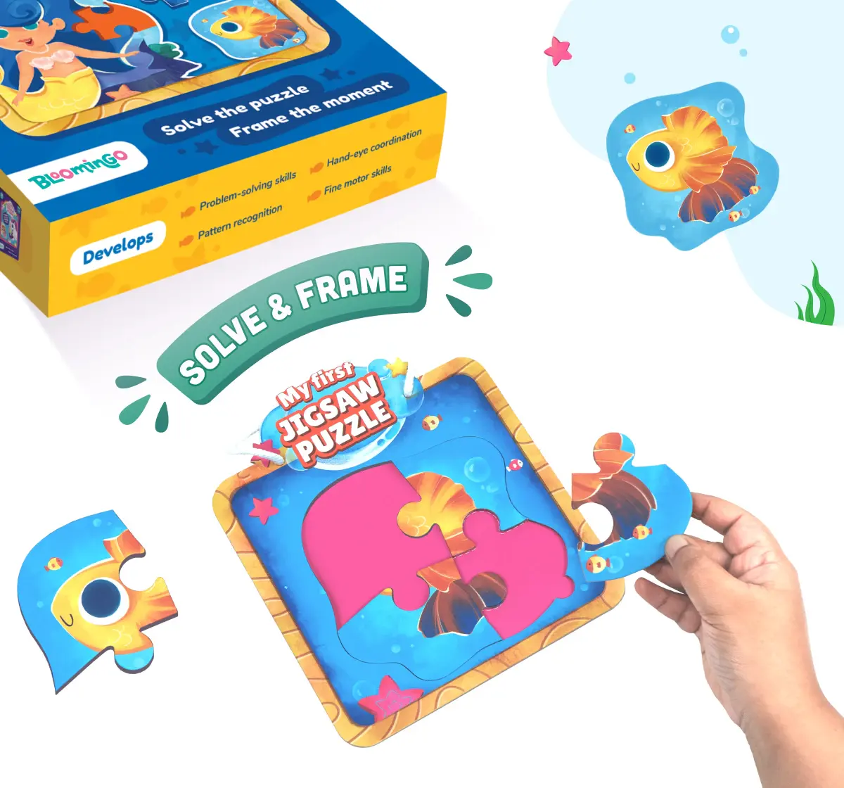 Bloomingo My First Puzzle Mermaidand Goldfish, 2Y+