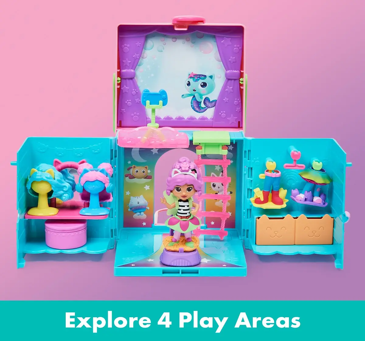  Gabby's Dollhouse Celebration Party Bus Playset with Gabby & DJ  Catnip Toy Figures and Dollhouse Accessories, Kids Toys for Ages 3 and Up :  Toys & Games