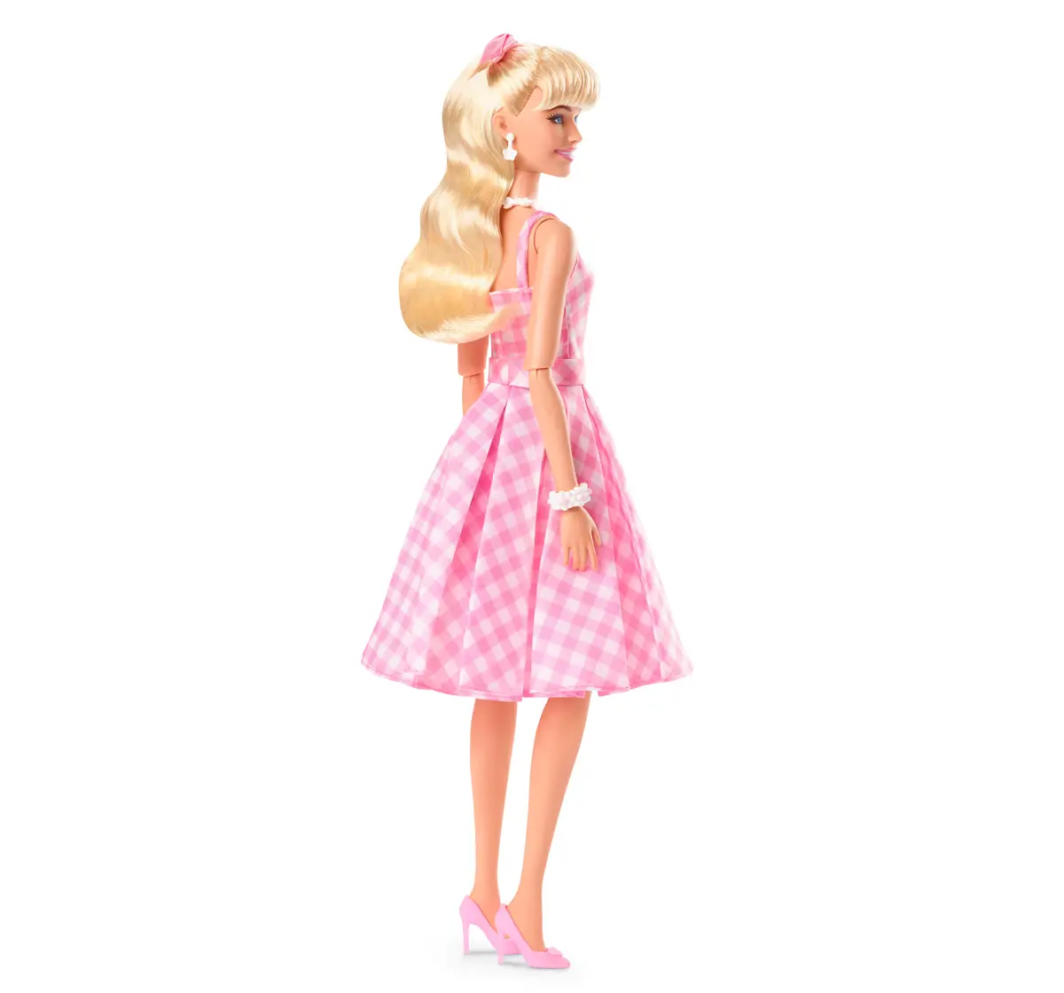 Barbie The Movie Doll Wearing Pink and White Gingham Dress with Daisy Chain Necklace Kids for 3Y Multicolour Assorted