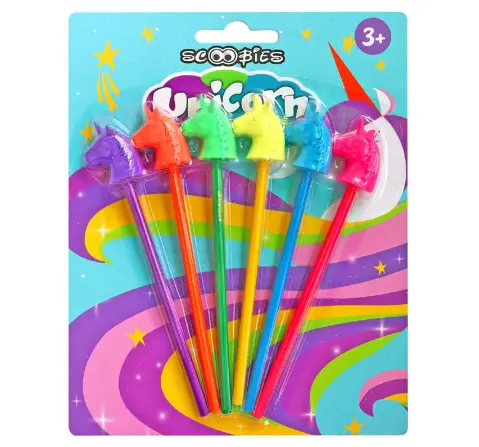 Scoobies Unicorn Pencil Head Set Multicolour, 3Y+