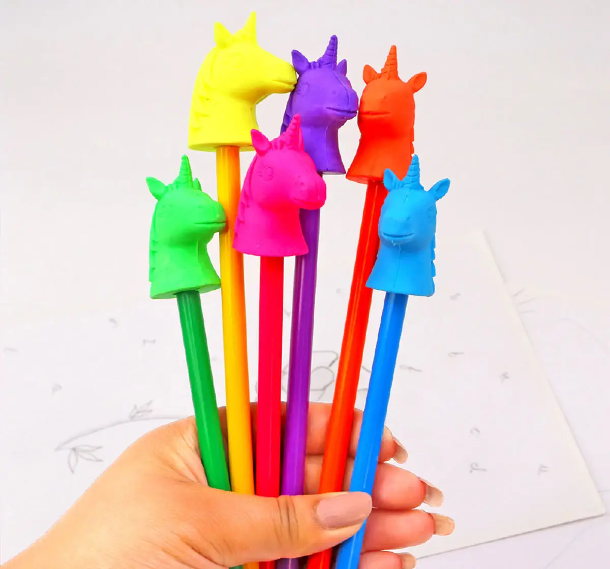 Scoobies Unicorn Pencil Head Set Multicolour, 3Y+