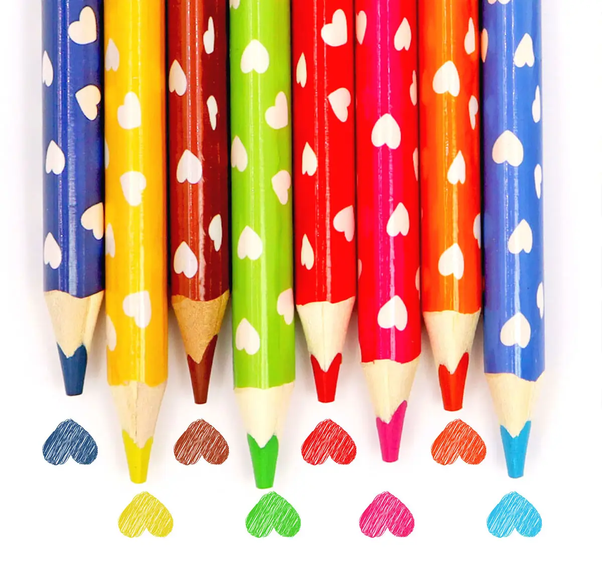 Scoobies Little Fingers Chunky Coloured Pencils Set of 8 Multicolour, 3Y+