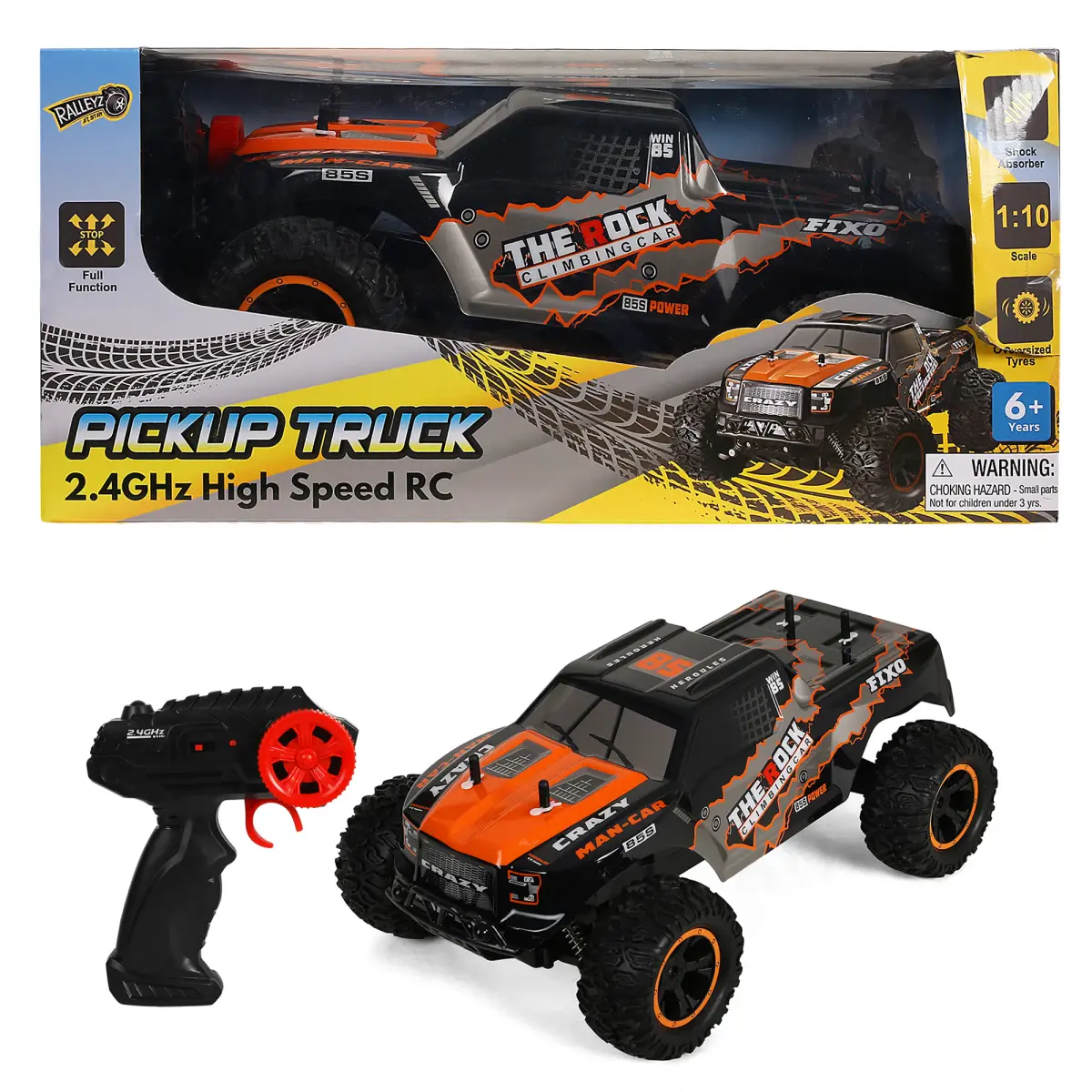 Ralleyz High Speed Pick Up Truck 1:10 Scale, 6Y+, Multicolour 