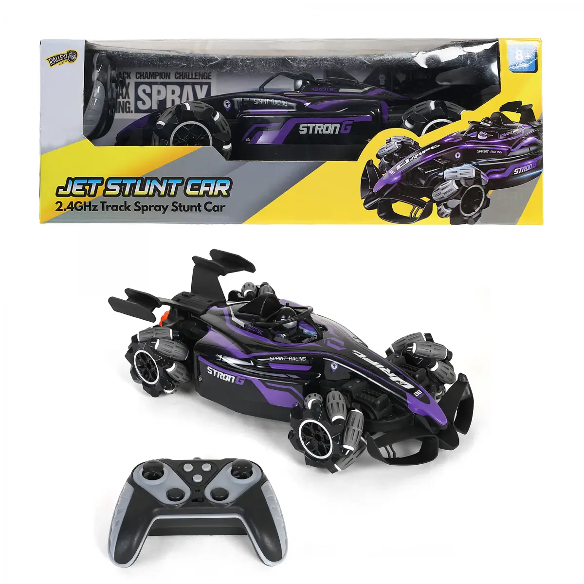 Ralleyz Jet Remote Control Stunt Car, 2Ghz, 8Y+