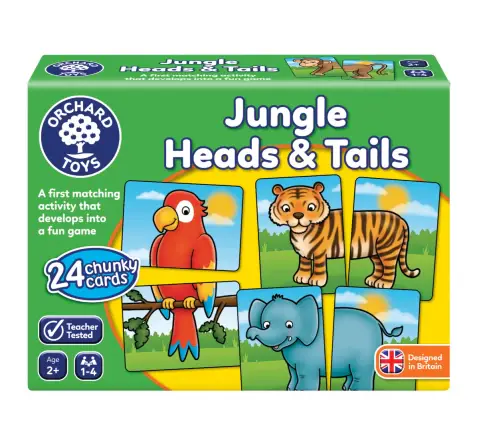 Orchard Toys Jungle Heads And Tails, Puzzle And Game, 18M+