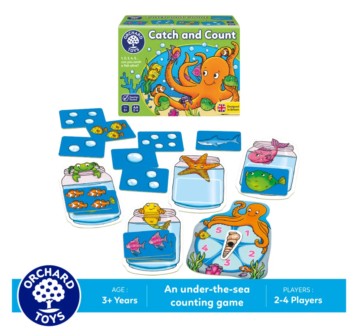 Orchard Toys Catch & Count, Numbers And Counting Game, 3Y+