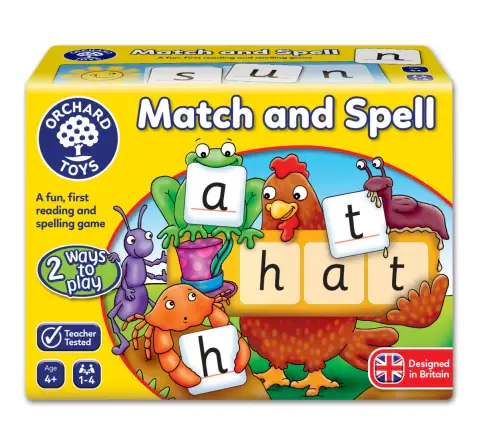 Orchard Toys Match And Spell, Reading And Spelling Activity And Game, 4Y+