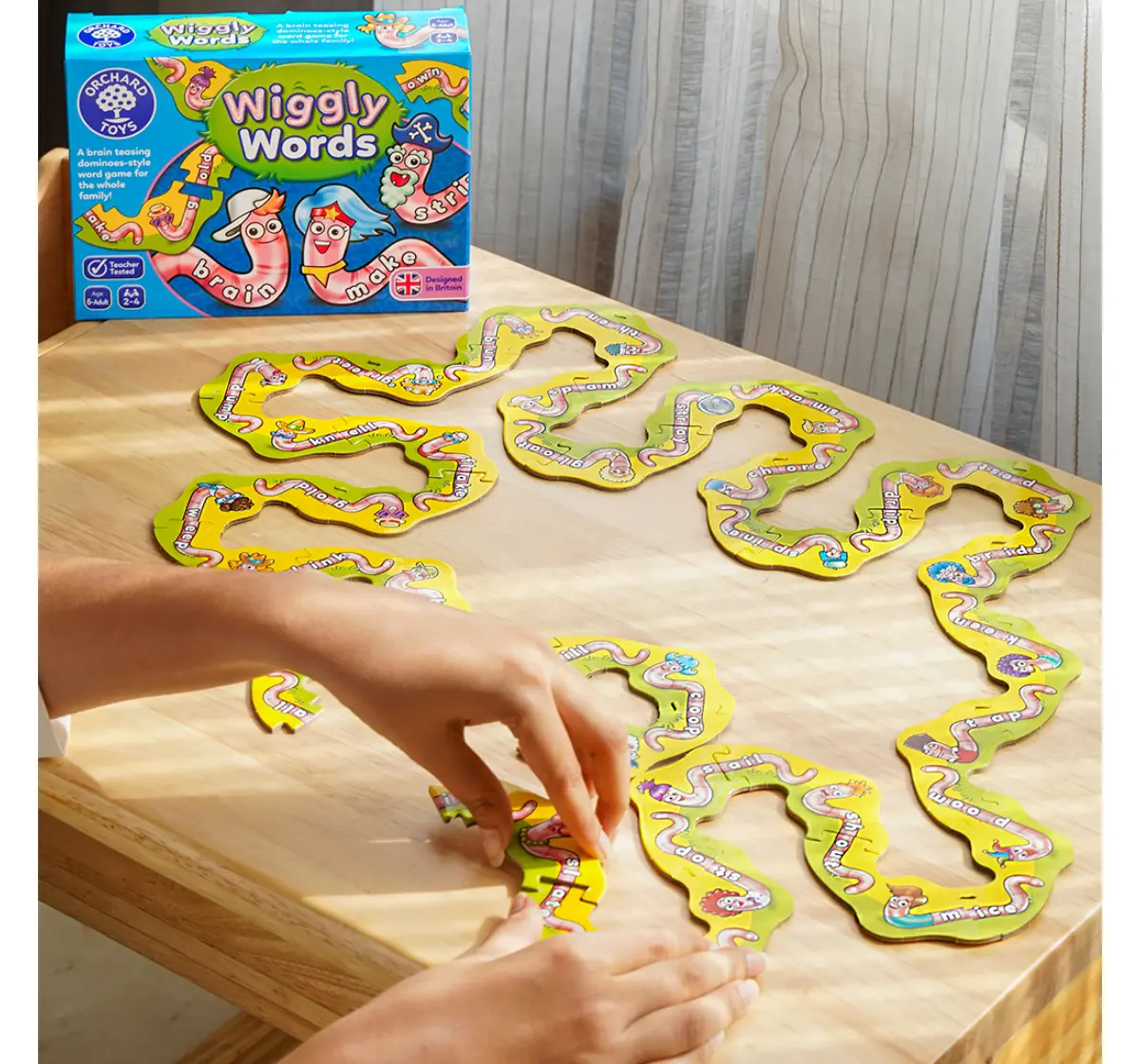 Orchard Toys Wiggly Words, Spelling And Word Building Board Game, 6Y+