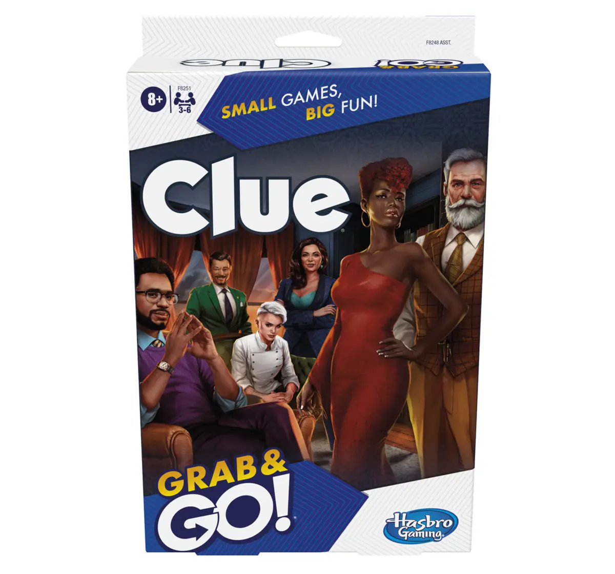 Hasbro Gaming Clue Grab and Go Portable Game, 3-6 Players Travel Game, 8Y+